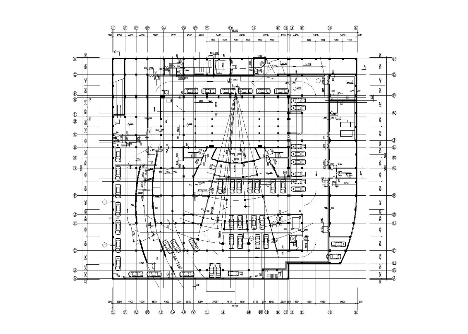 某三层影剧院建筑施工图（CAD）cad施工图下载【ID:160726101】