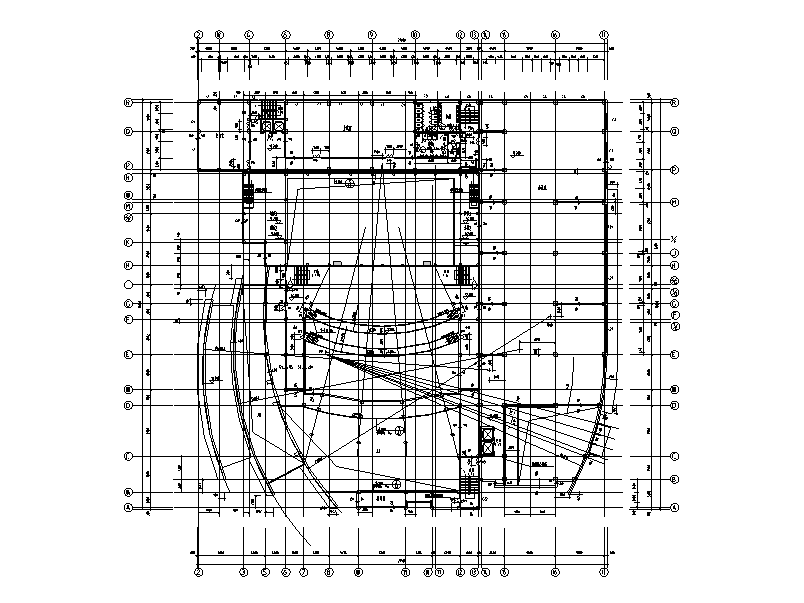 某三层影剧院建筑施工图（CAD）cad施工图下载【ID:160726101】