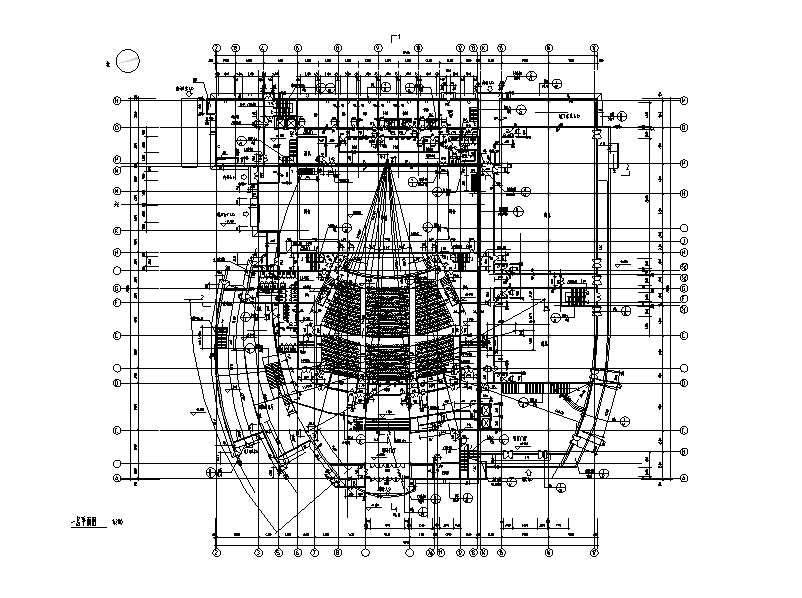 某三层影剧院建筑施工图（CAD）cad施工图下载【ID:160726101】