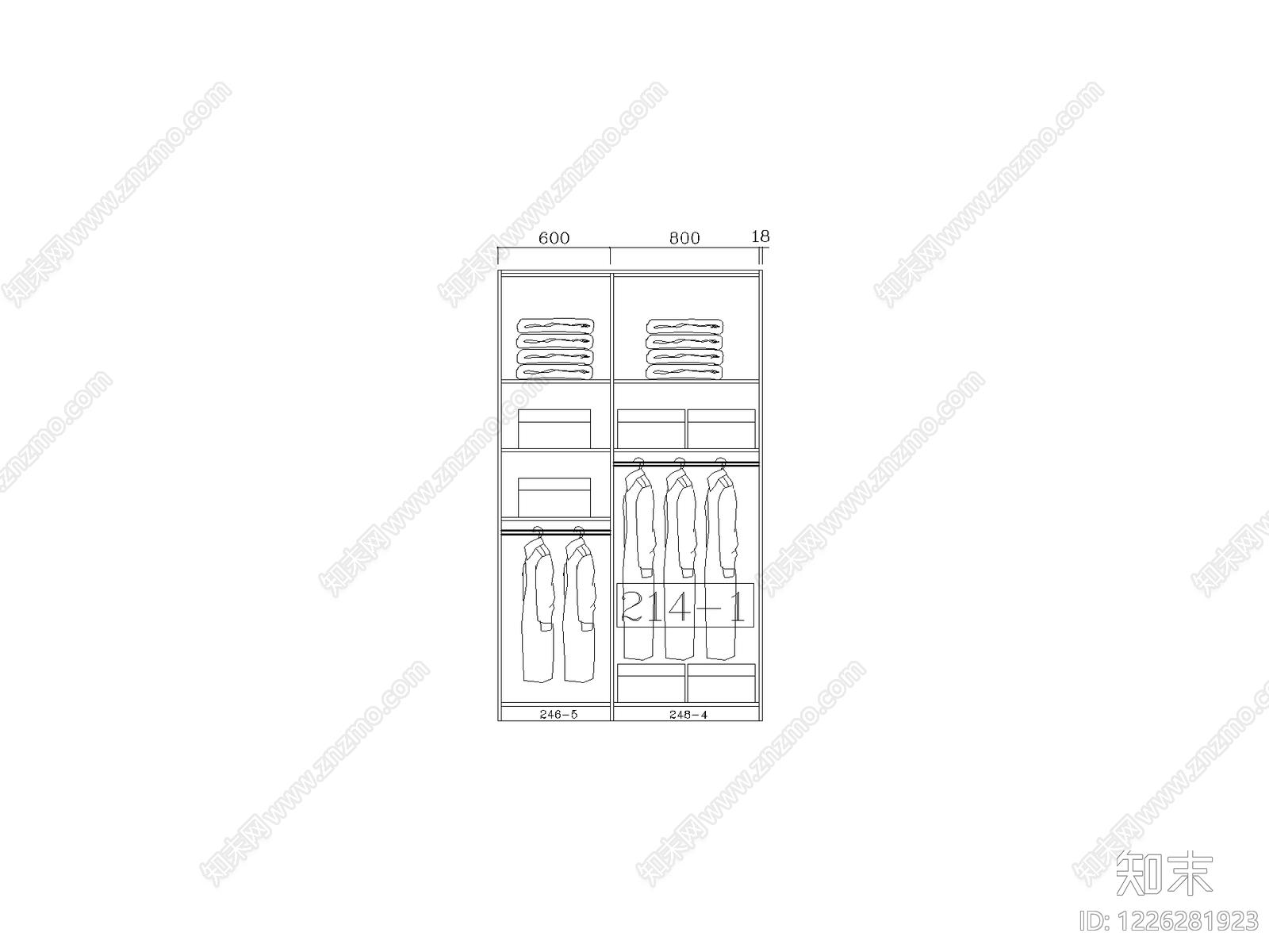 柜子cad施工图下载【ID:1226281923】