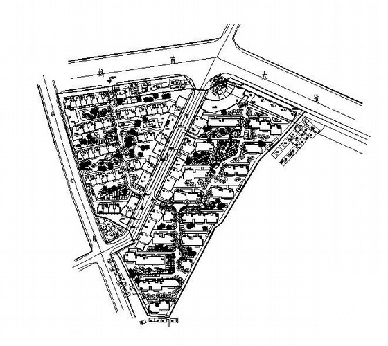 高档小区景观规划设计施工图下载【ID:161101188】