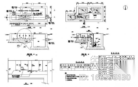 巴氏计量槽施工图cad施工图下载【ID:166356130】