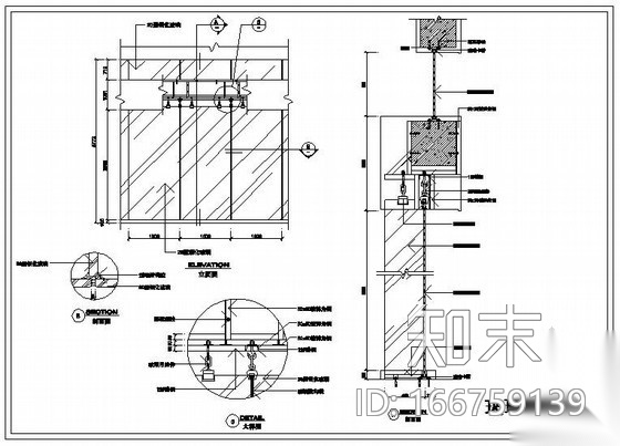 四种玻璃幕墙详图施工图下载【ID:166759139】
