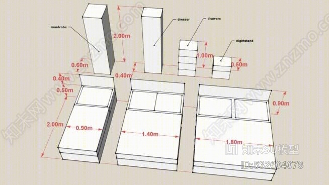 sketchy卧室3DSU模型下载【ID:532604078】