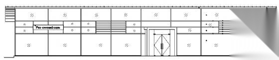 佛山市某单层汽车展厅建筑方案图cad施工图下载【ID:160721123】