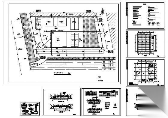 佛山市某单层汽车展厅建筑方案图cad施工图下载【ID:160721123】