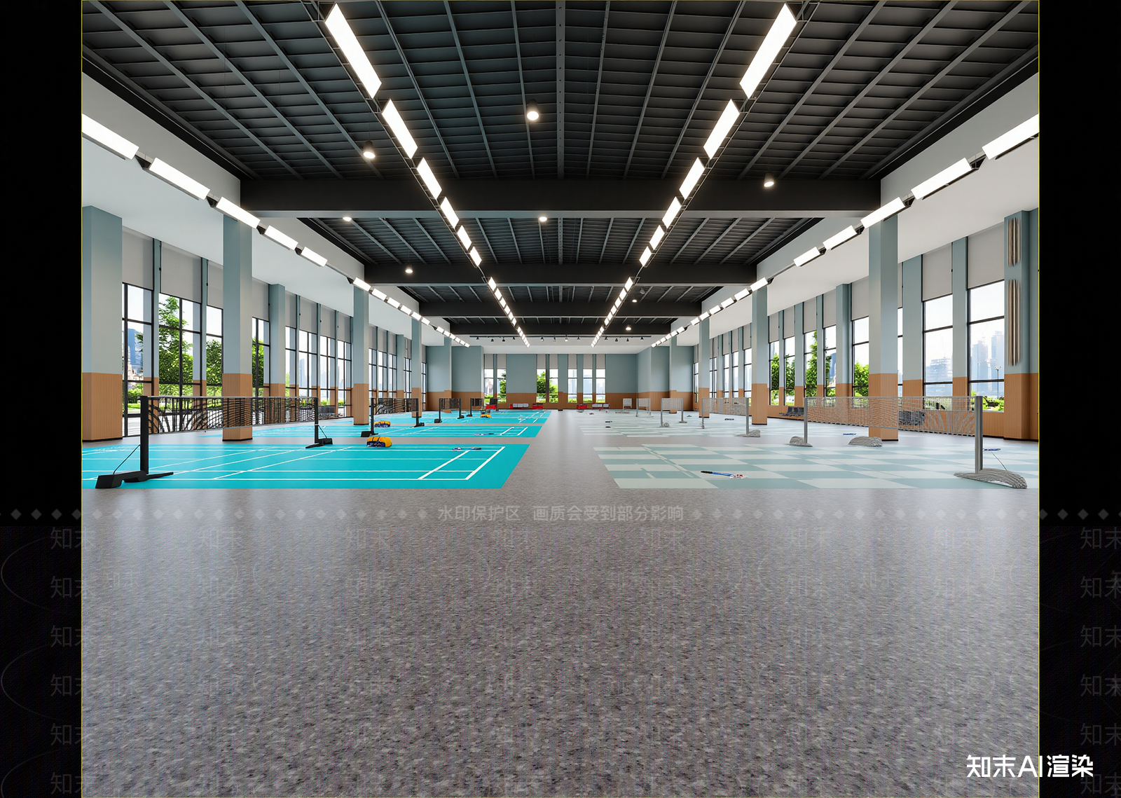 现代体育馆3D模型下载【ID:1214657639】