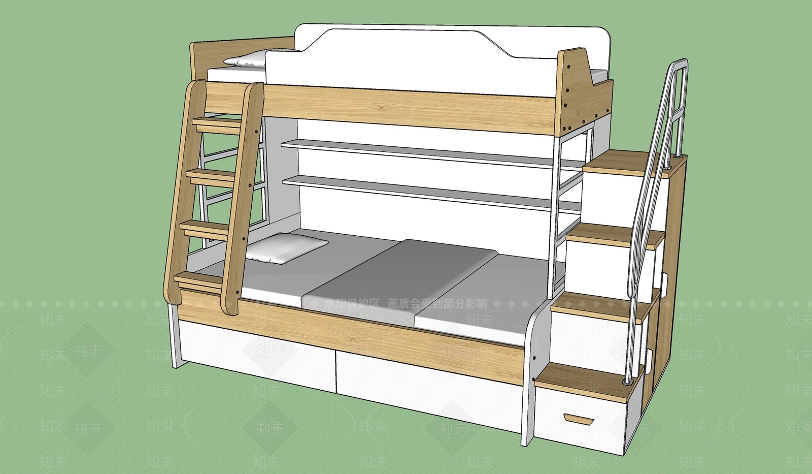 上下床SU模型下载【ID:532706461】