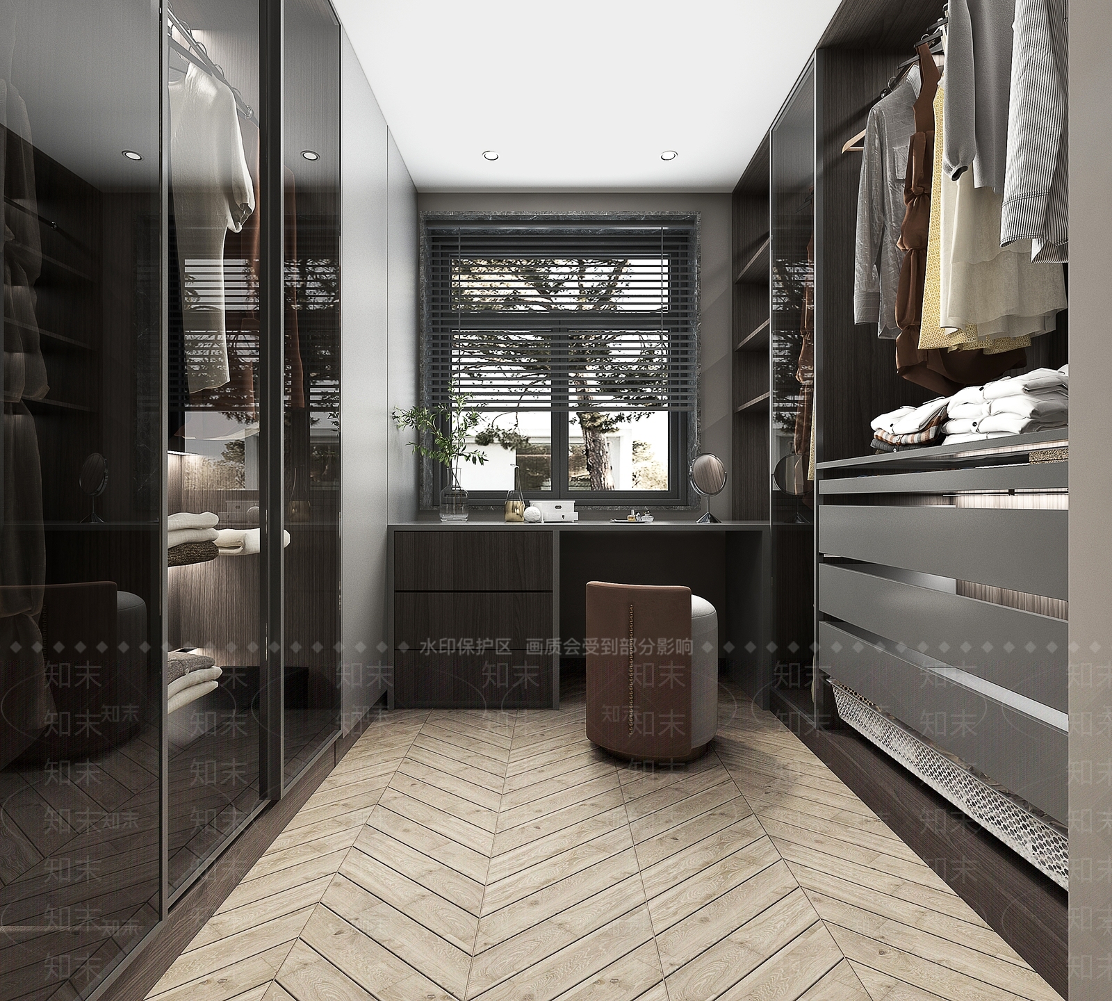现代衣帽间3D模型下载【ID:186272953】