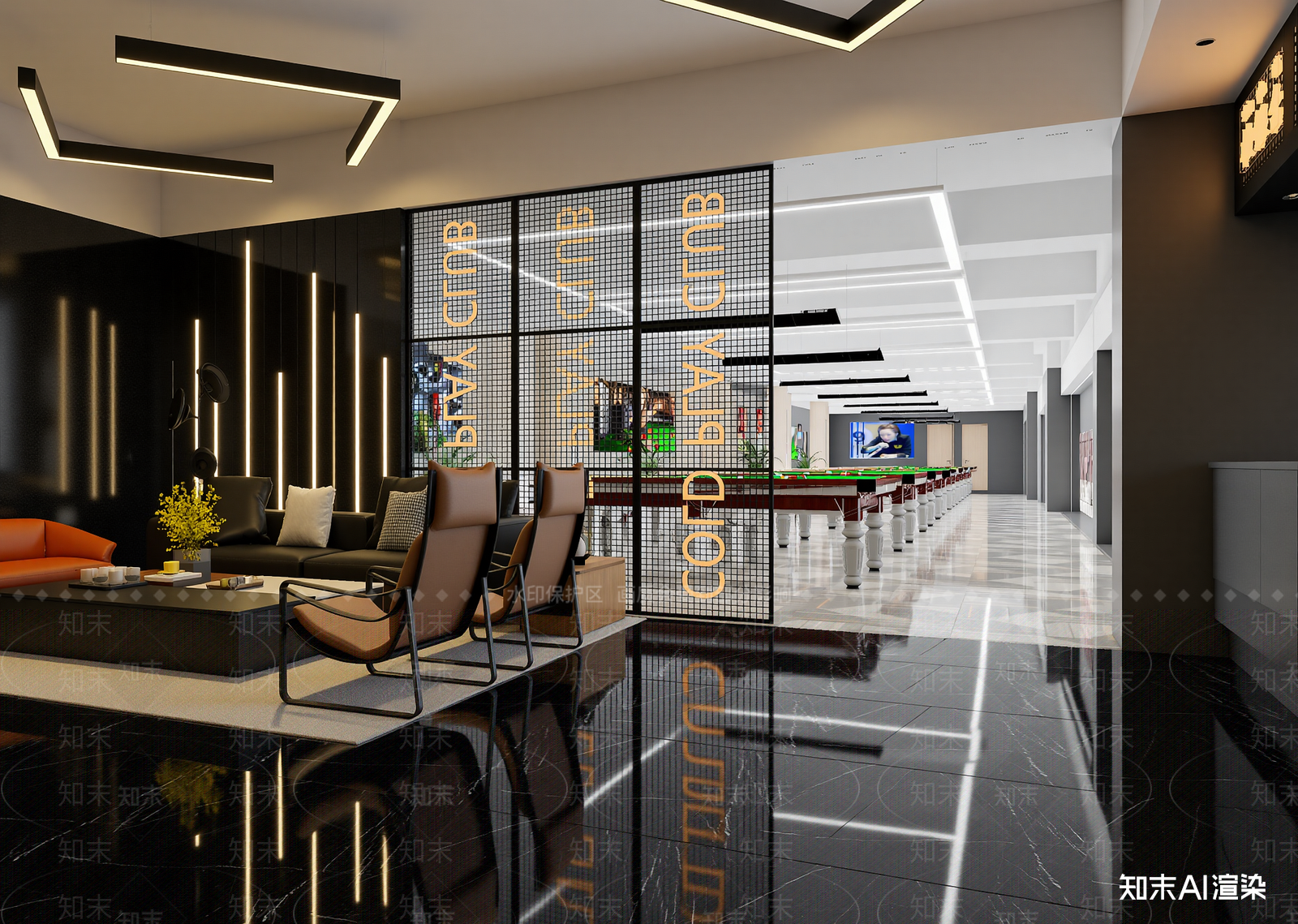现代台球室3D模型下载【ID:1214145805】