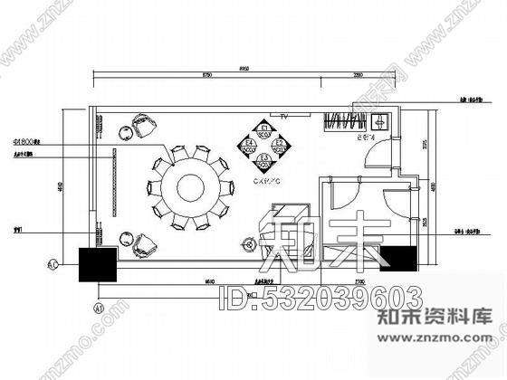 施工图昆山现代五星级商务酒店包间装修施工图施工图下载【ID:532039603】