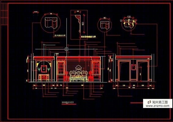 一套欧式别墅装修图cad施工图下载【ID:36911361】