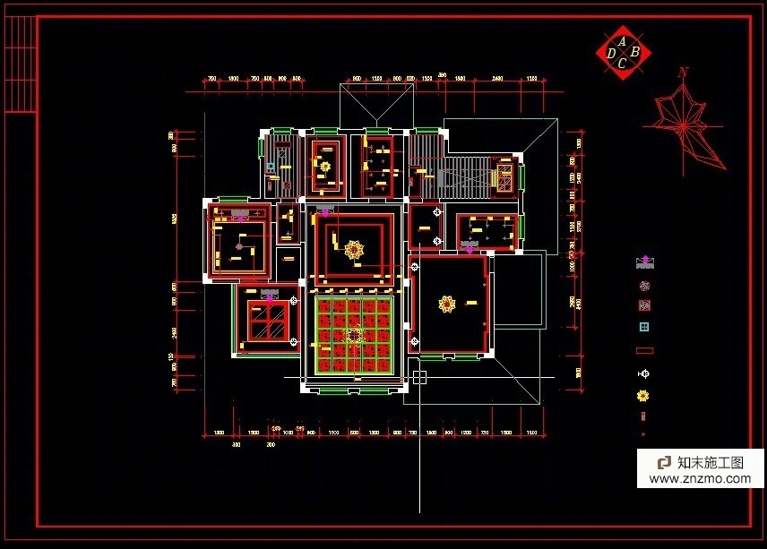 一套欧式别墅装修图cad施工图下载【ID:36911361】