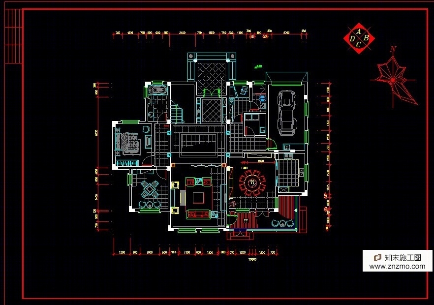 一套欧式别墅装修图cad施工图下载【ID:36911361】