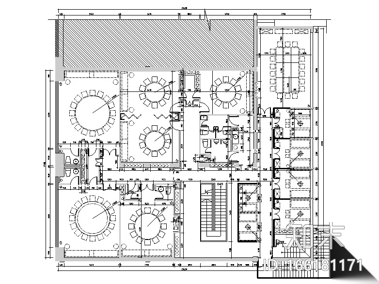 [新疆]750平米素食餐饮空间设计施工图（附效果图）cad施工图下载【ID:166181171】