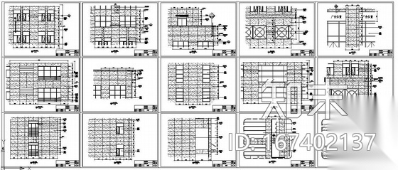 某国际大酒店幕墙全套图纸cad施工图下载【ID:167402137】