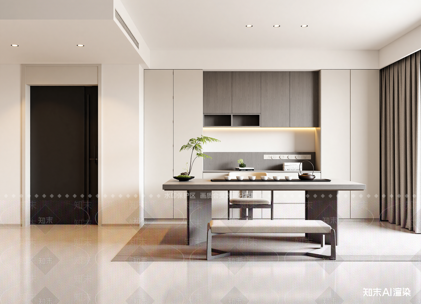 现代茶室3D模型下载【ID:1214630687】