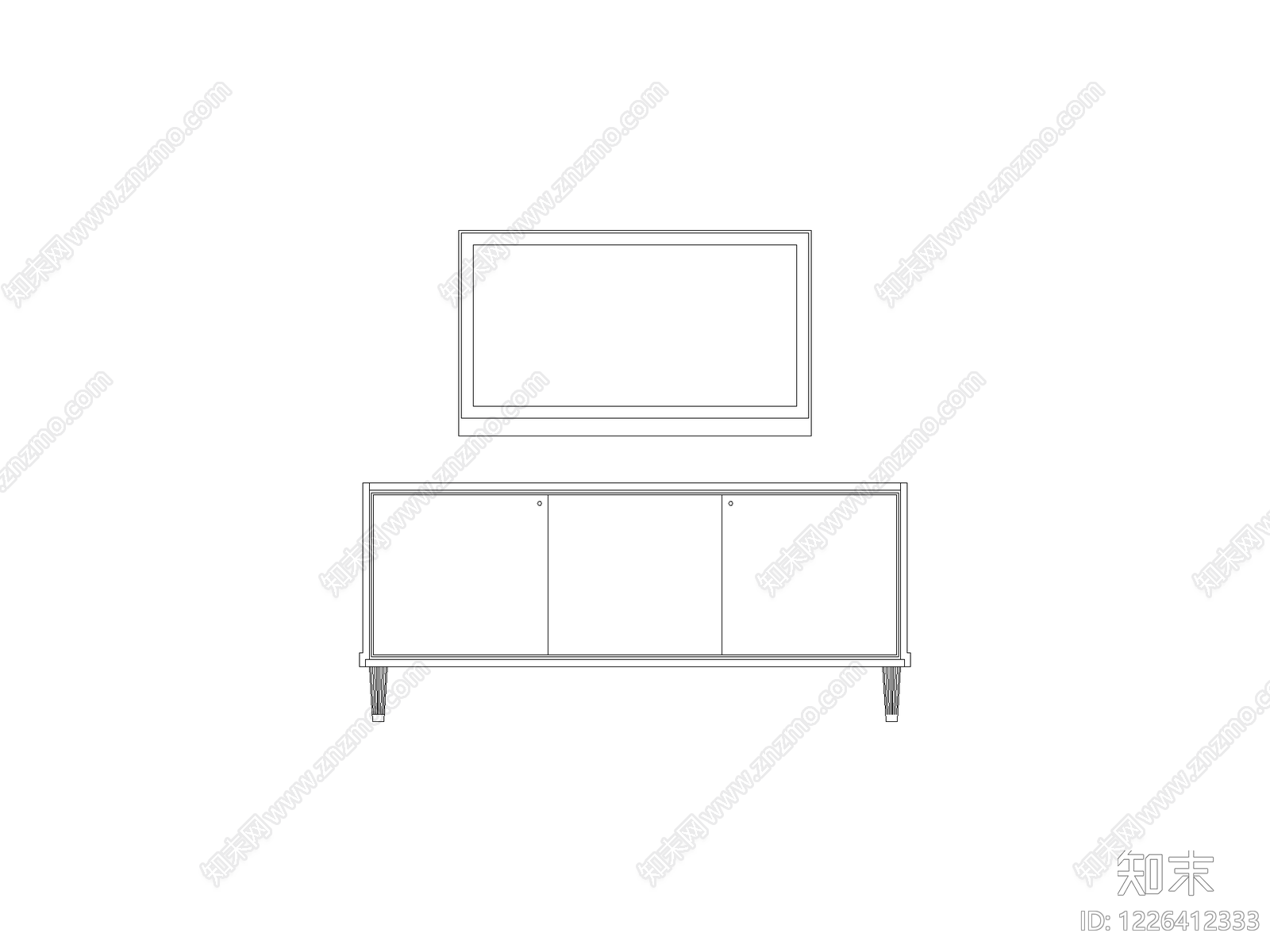 现代柜子CAD图纸