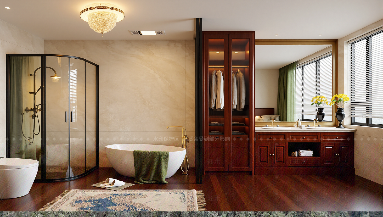 美式卫生间3D模型下载【ID:1214974978】