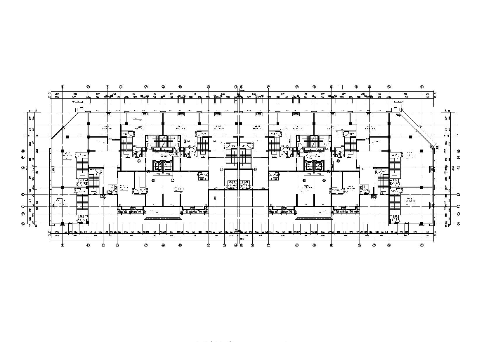 [安徽]5栋剪力墙/框剪结构住宅楼建筑施工图cad施工图下载【ID:167054183】