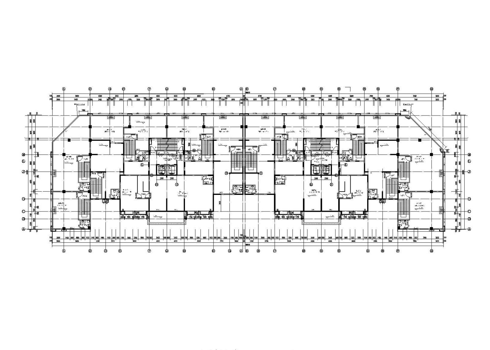 [安徽]5栋剪力墙/框剪结构住宅楼建筑施工图（2014）cad施工图下载【ID:149556123】