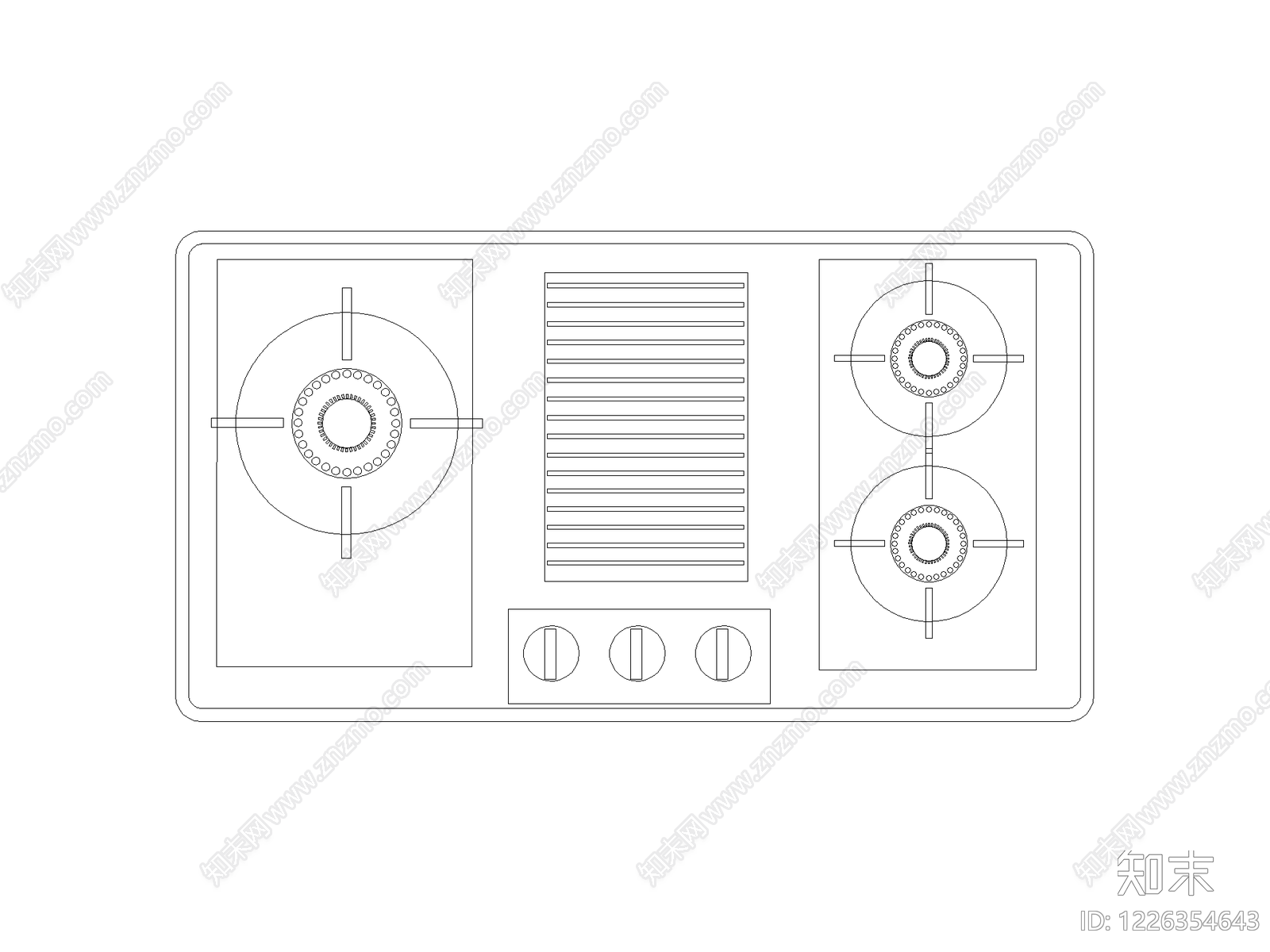 厨房设施cad施工图下载【ID:1226354643】