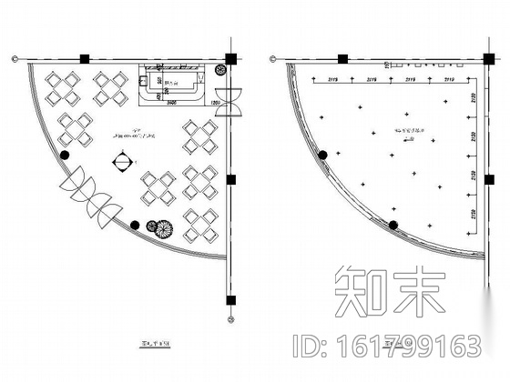 某酒店内小茶吧装饰图cad施工图下载【ID:161799163】