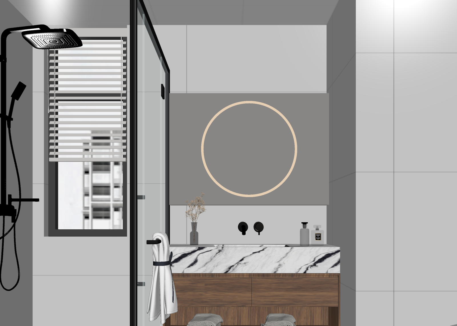 现代卫生间3D模型下载【ID:1214611268】