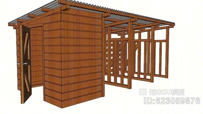 木材工具和木料园圃SU模型下载【ID:623059876】