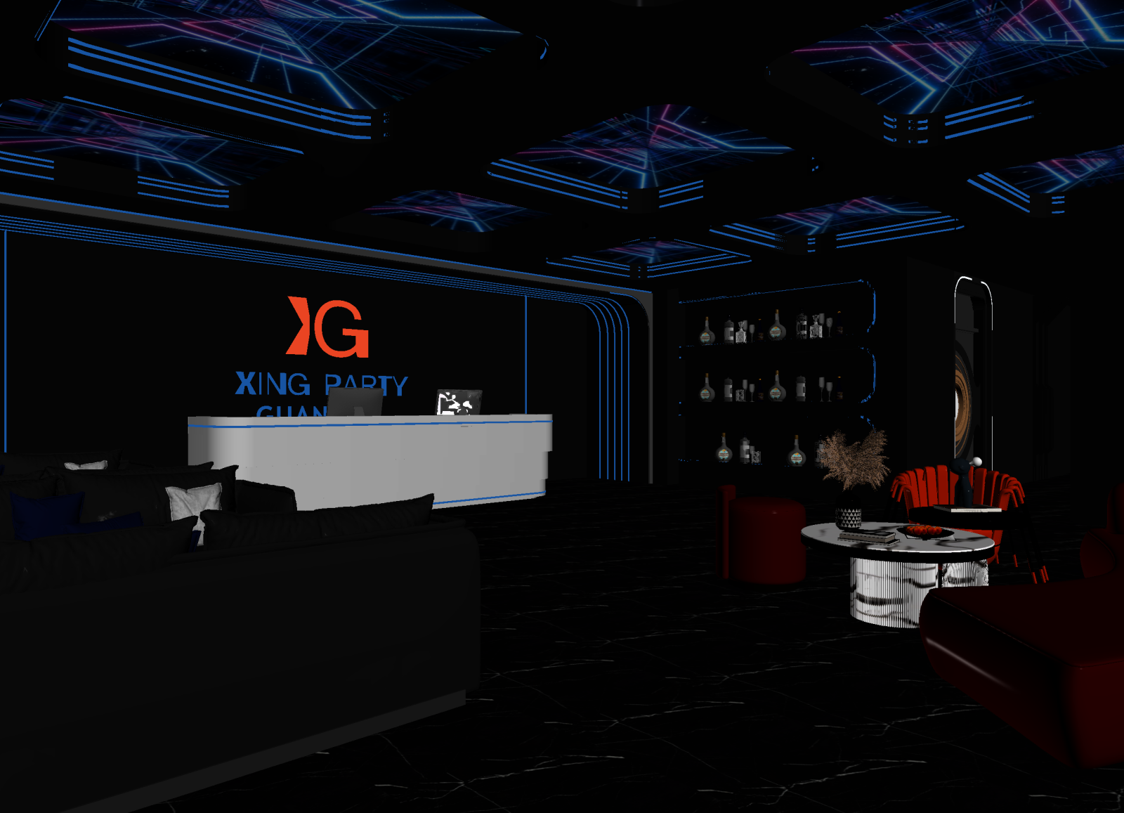 现代酒吧3D模型下载【ID:1214810135】