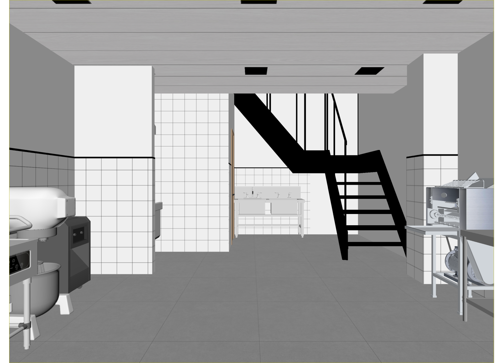 现代后厨3D模型下载【ID:1214795877】