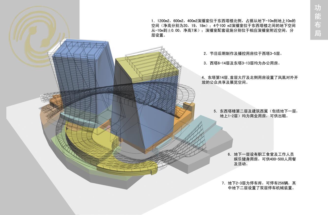 [香港]某电视台斜密柱钢结构玻璃幕墙办公楼设计方案文...cad施工图下载【ID:149946147】