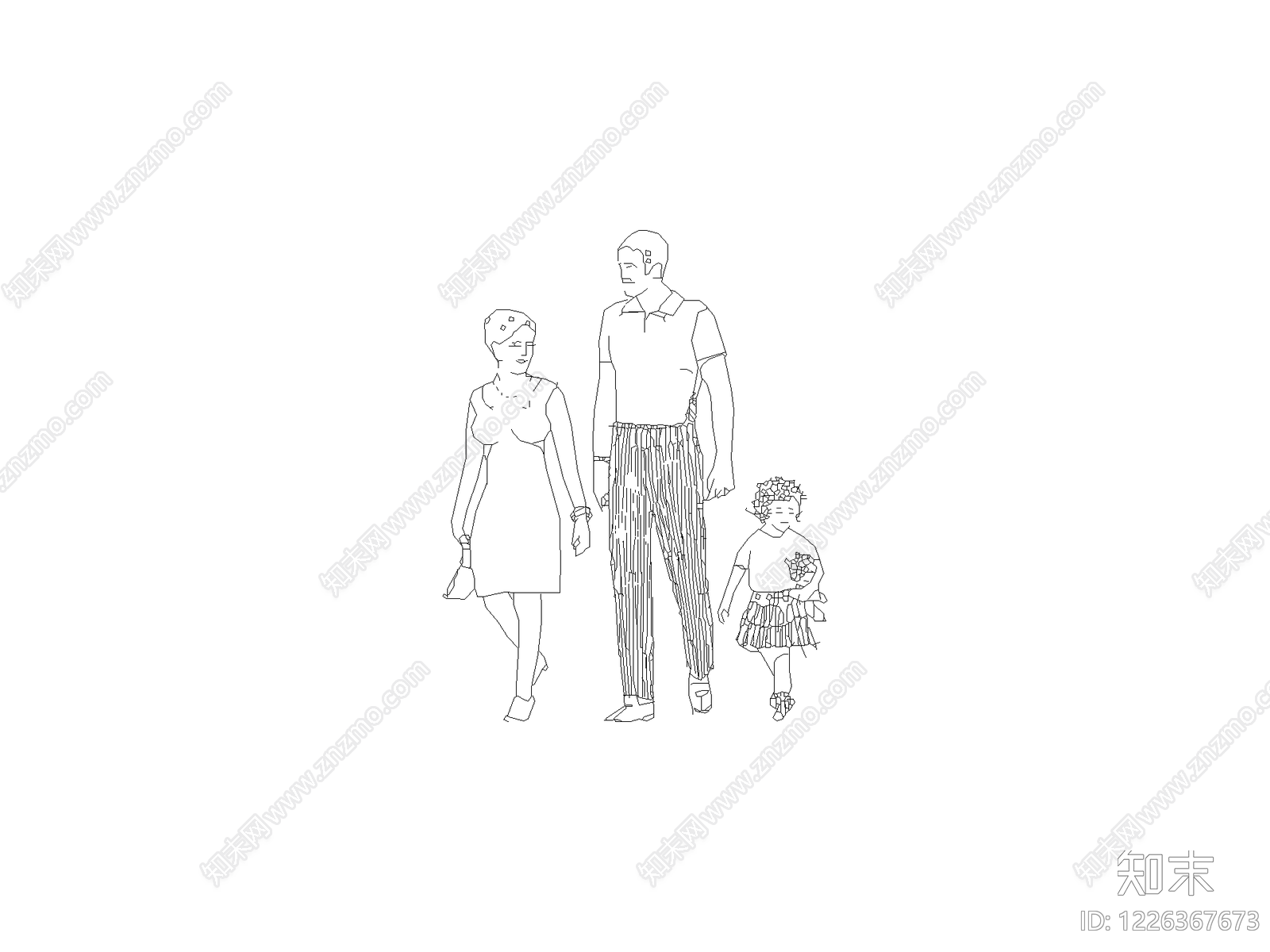 人物cad施工图下载【ID:1226367673】