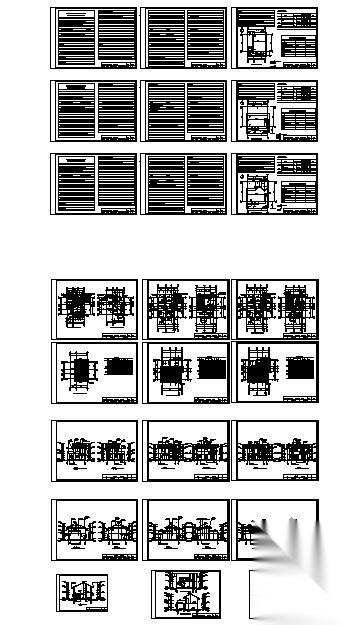 某地震重建规范性建筑施工套图（排版及CAD图）施工图下载【ID:166437156】