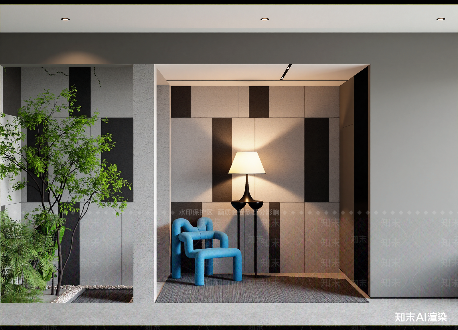 现代休息区3D模型下载【ID:1214326132】