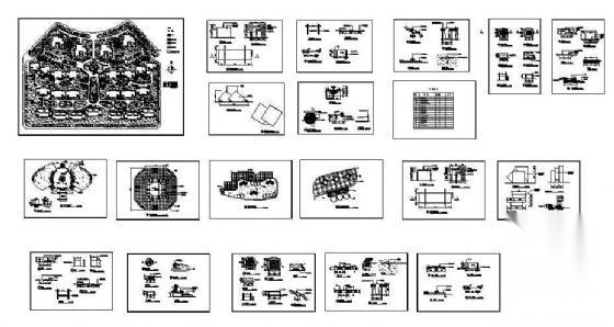 某小区区域景观施工图cad施工图下载【ID:161121185】