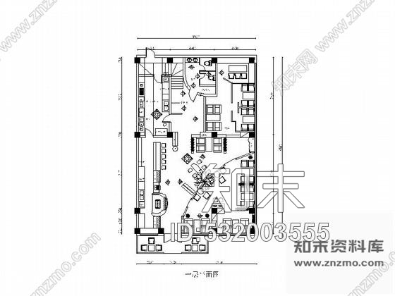 施工图青岛意式风格咖啡厅装修施工图cad施工图下载【ID:532003555】