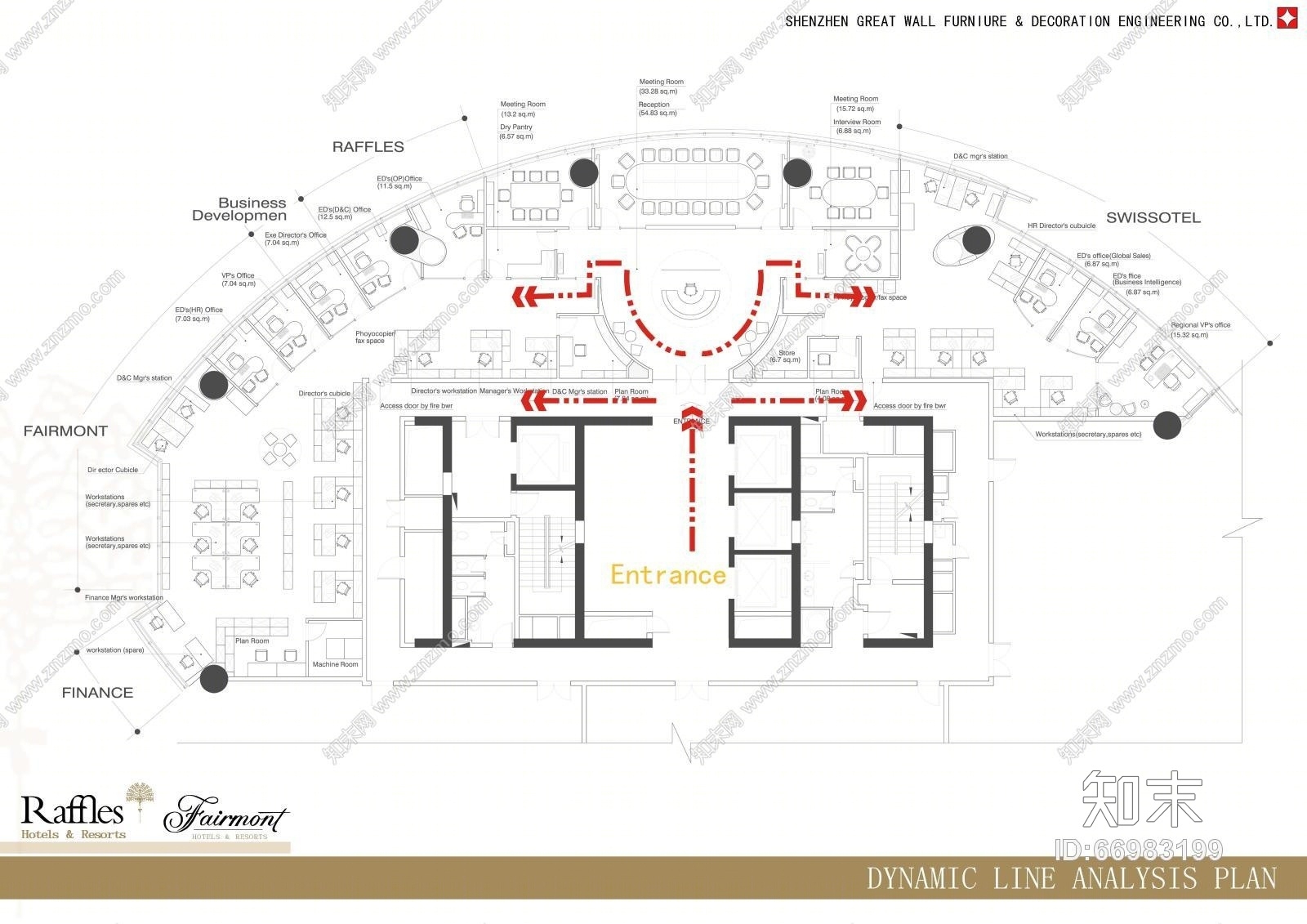 Raffles办公室室内设计施工图下载【ID:66983199】