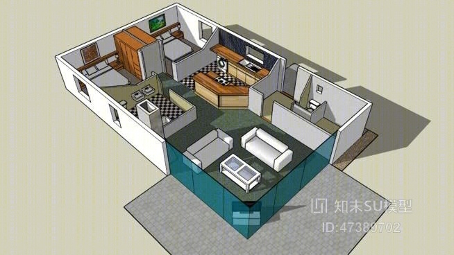 俯瞰图规划SU模型下载【ID:317918193】