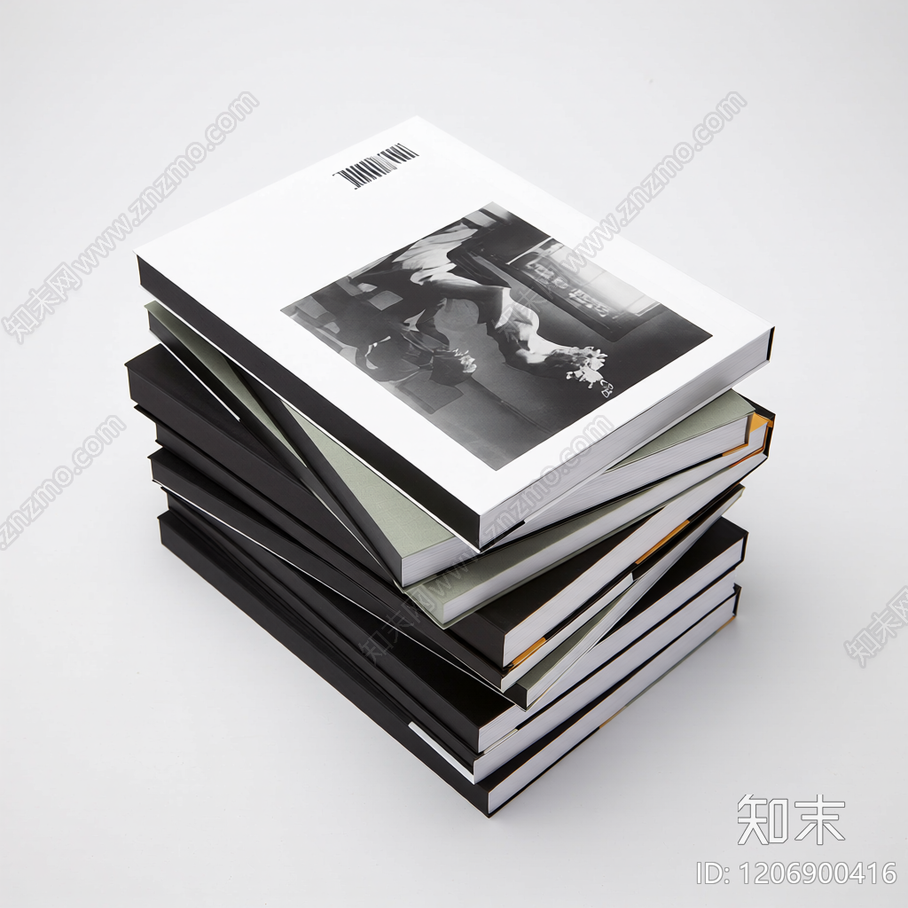堆叠书籍组合模型3D模型下载【ID:1206900416】