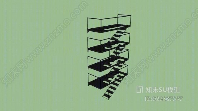 简易应急楼梯SU模型下载【ID:926667337】