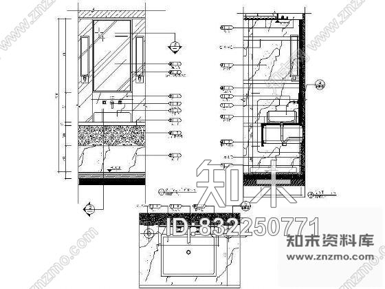 图块/节点主卫洗手台详图cad施工图下载【ID:832250771】