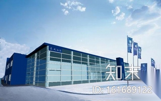 精品现代东风标致汽车展厅设计施工图（含效果模型）cad施工图下载【ID:161689122】