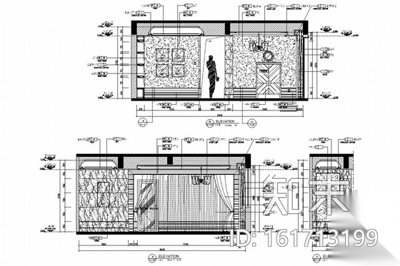 [武汉]核心文化旅游风景区畔欧式风格复式三居室装修图cad施工图下载【ID:161713199】