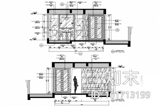 [武汉]核心文化旅游风景区畔欧式风格复式三居室装修图cad施工图下载【ID:161713199】