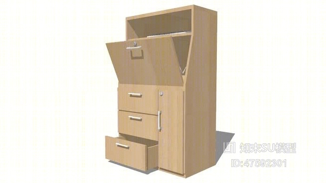 收纳柜SU模型下载【ID:219298895】