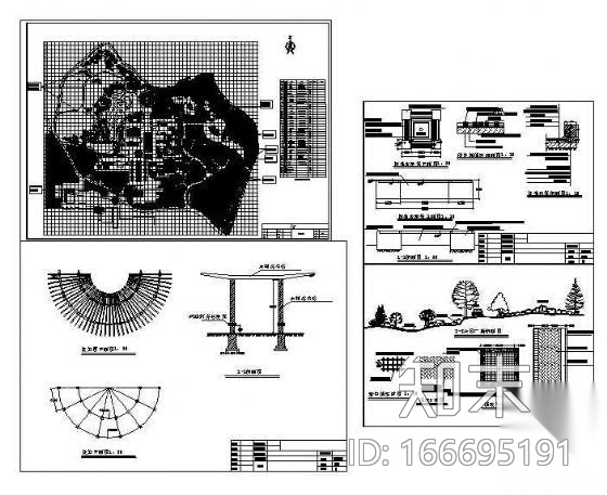 某中学校园环境景观设计图cad施工图下载【ID:166695191】