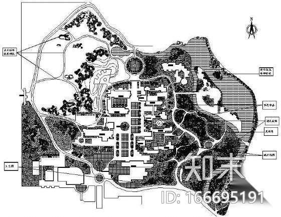 某中学校园环境景观设计图cad施工图下载【ID:166695191】