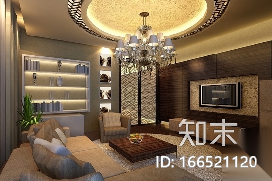 [原创]大气个性三层别墅施工图（含高清效果图）cad施工图下载【ID:166521120】
