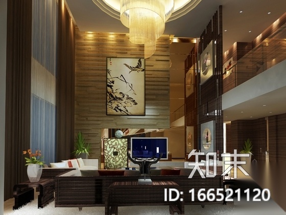 [原创]大气个性三层别墅施工图（含高清效果图）cad施工图下载【ID:166521120】